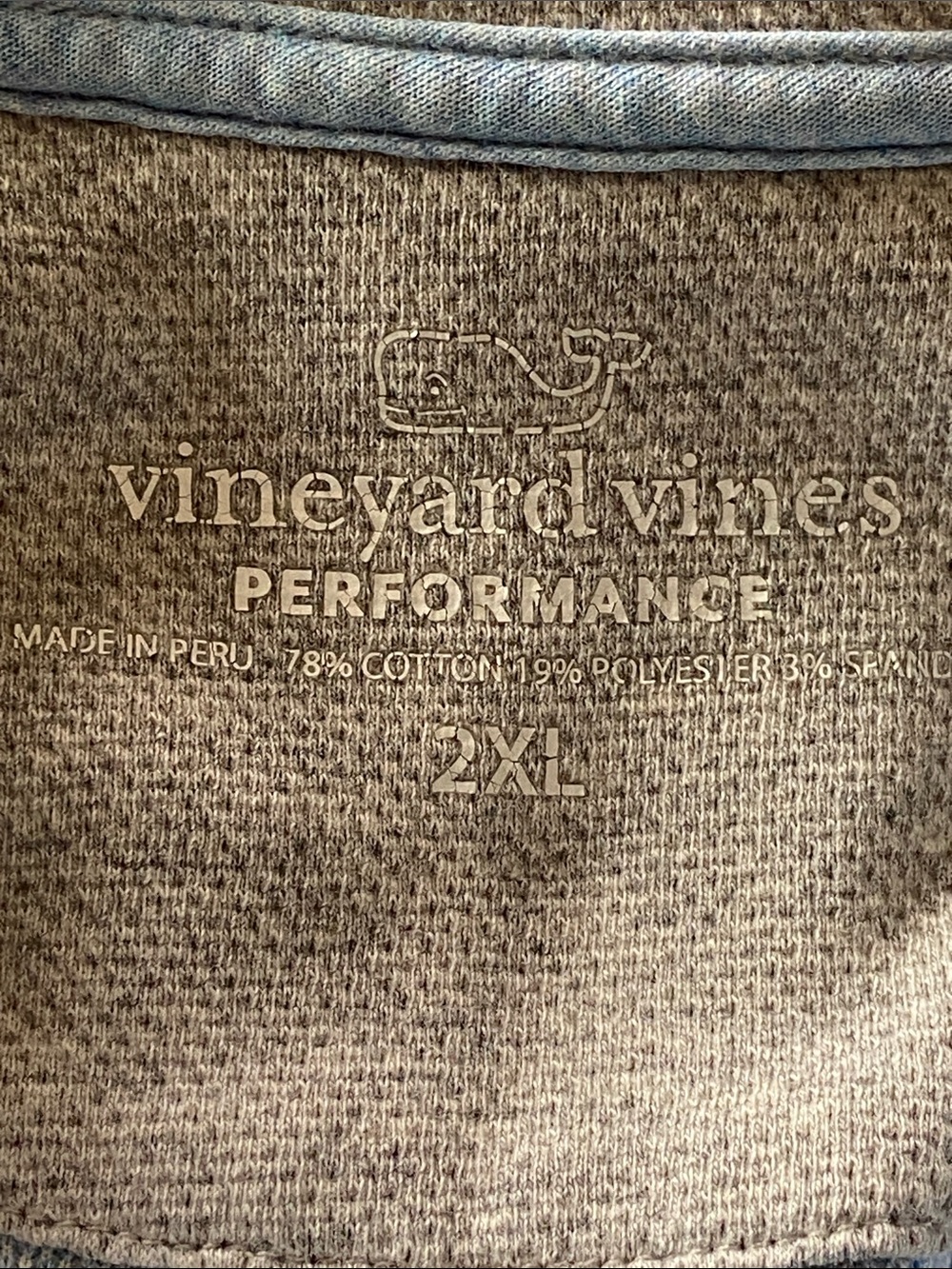 Vineyard Vines light blue Saltwater quarter-zip pullover Size 2XL nautical - Picture 8 of 12